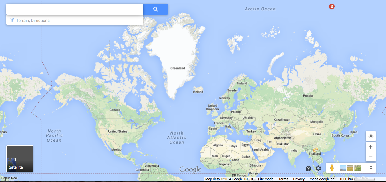 but the mercator creates massive distortion at the northern and southern latitudes so that greenland appears huge and africa small