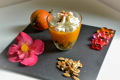 © Popote et Nature -cappuccino de potimarron aux châtaignes et à la chantilly à la noisette