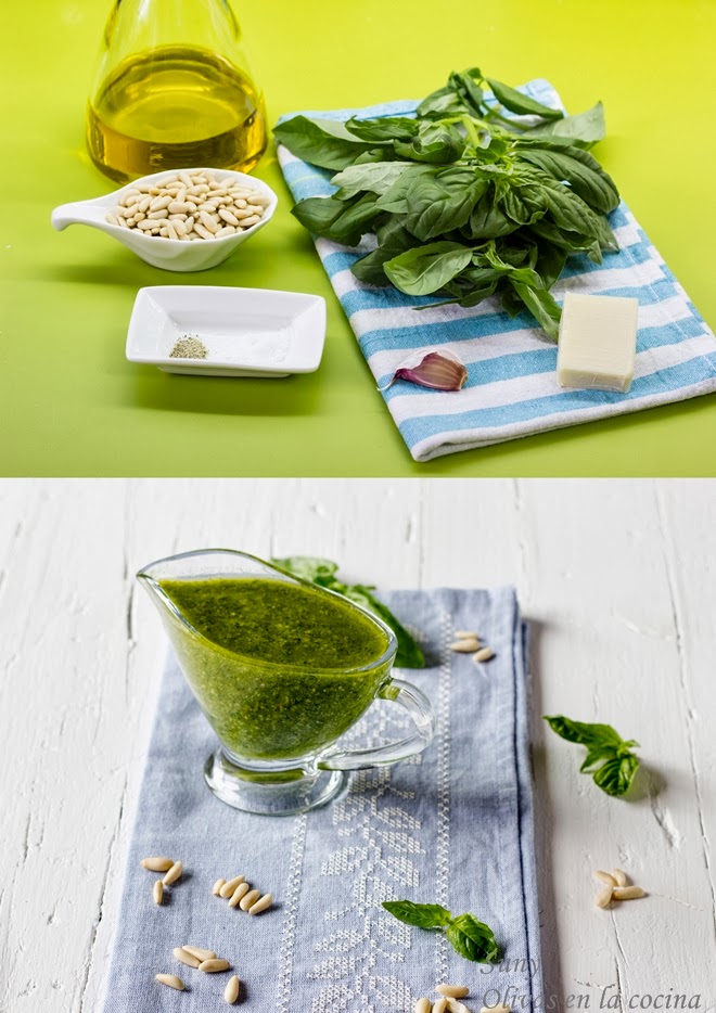 Salmón al horno con pesto Olivas en la cocina