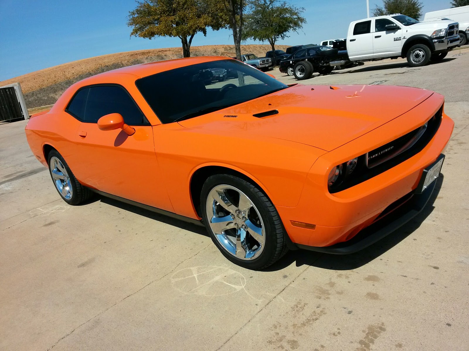 HEMI Orange 2014 Dodge Challenger R/T 3k miles TDY Sales 817-243-9840.