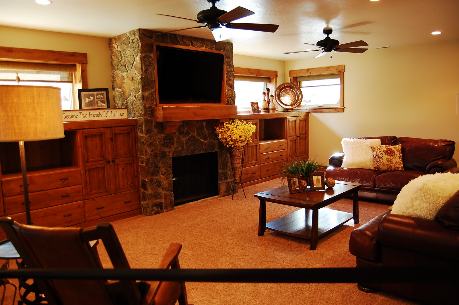 Rustic alder kitchen cabinets Fireplace Mantel Entertainment Center