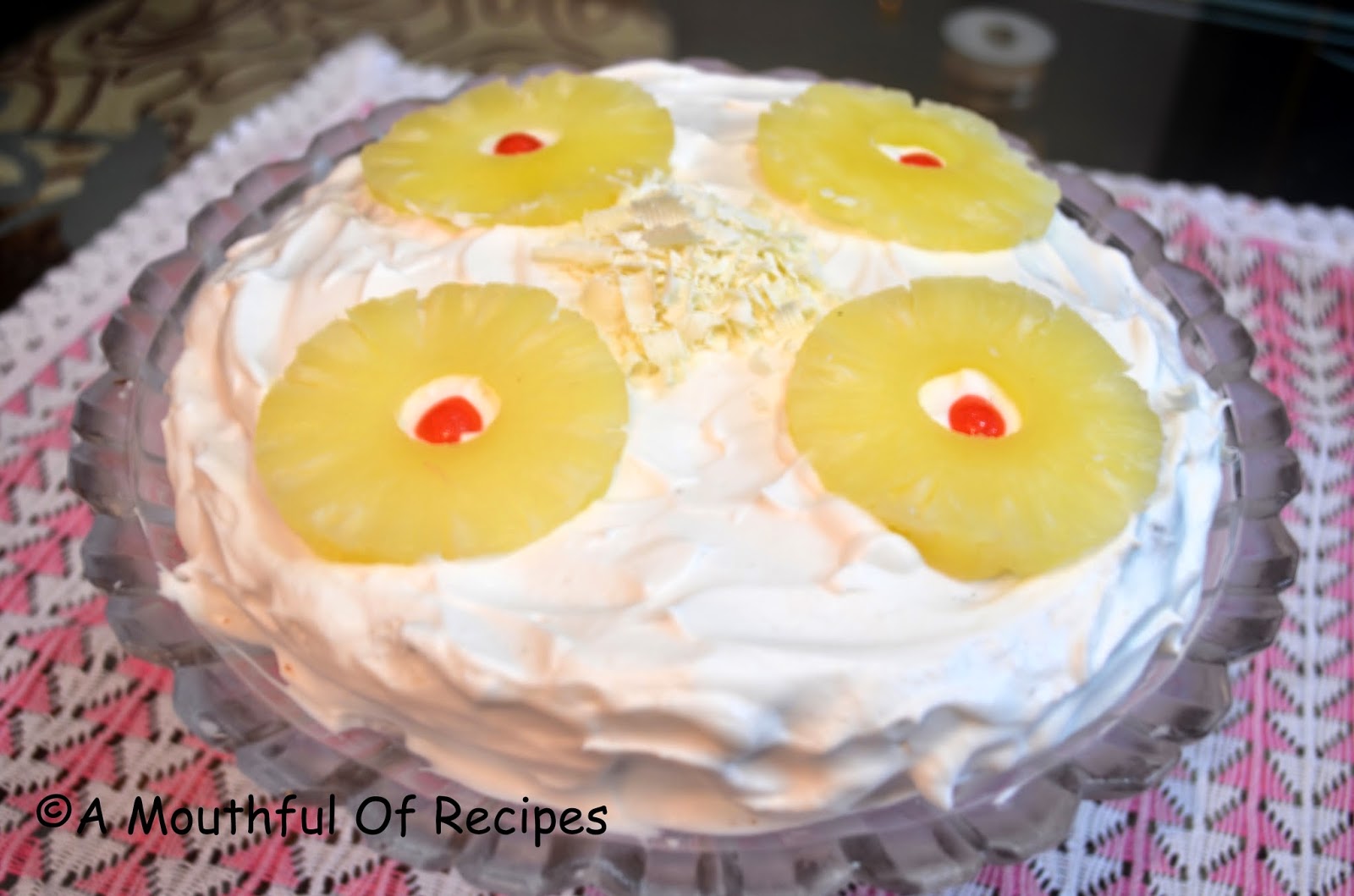 A Mouthful Of Recipes Pineapple Sponge Cake Soufflé Recipe