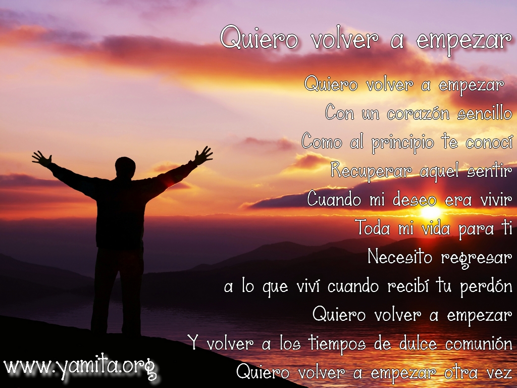 VOLVER COMENZAR LETRA volver comenzar letra: