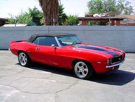 1969 Camaro Muscle Car Red And