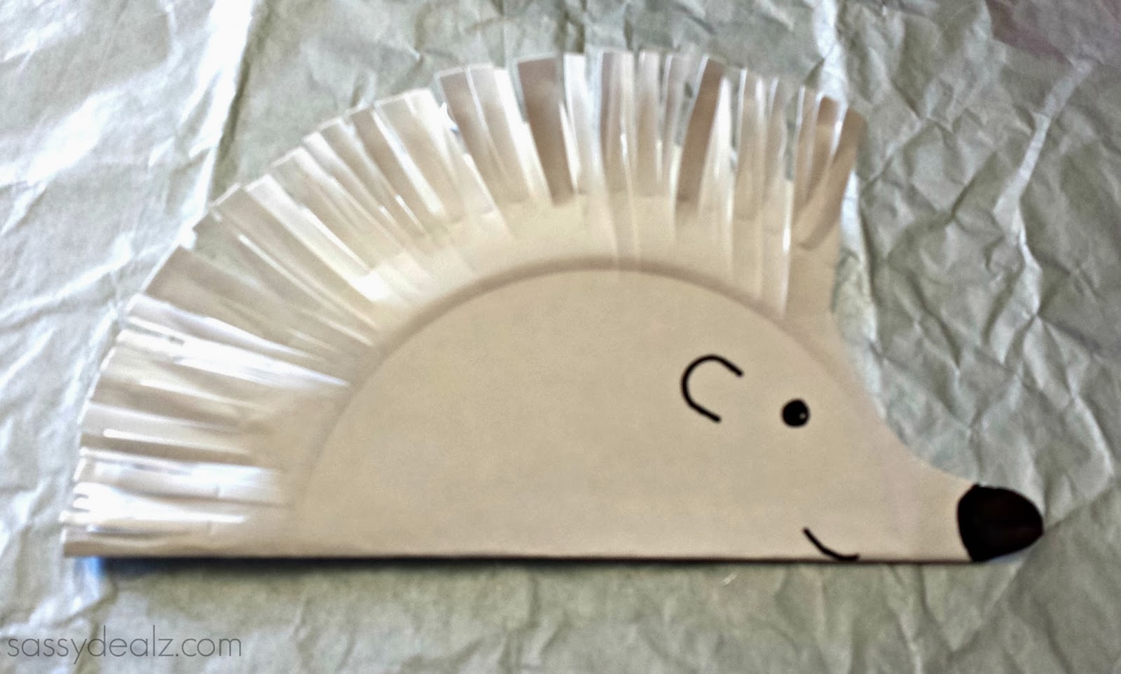 paper plate hedgehog craft
