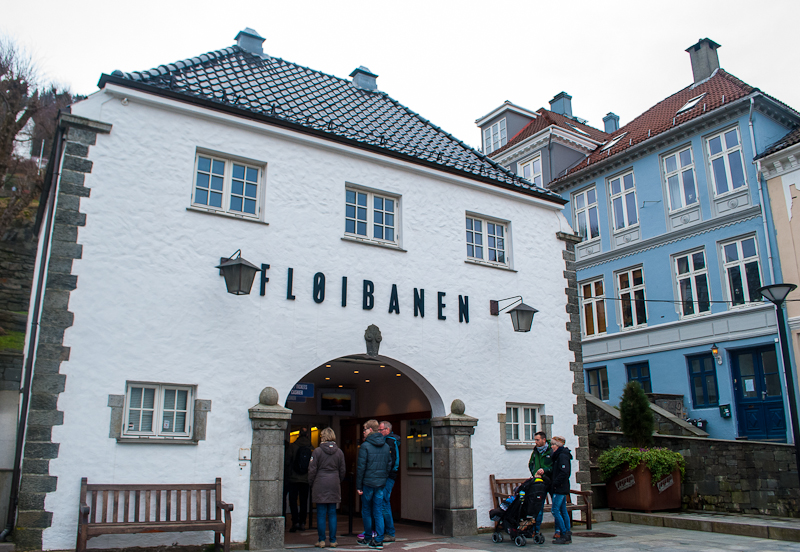 Floibanen in Bergen Norway Entrance to the floibanen of bergen norway