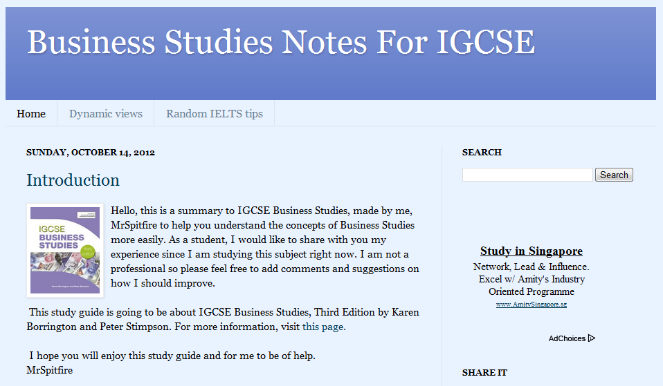Igcse business studies notes free