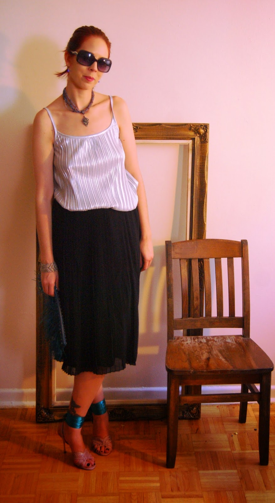 Endless Style Options!: Black Pleated Skirt and Top from H&M Fashion Style, Melanie.Ps, Blogger, The Purple Scarf Toronto
