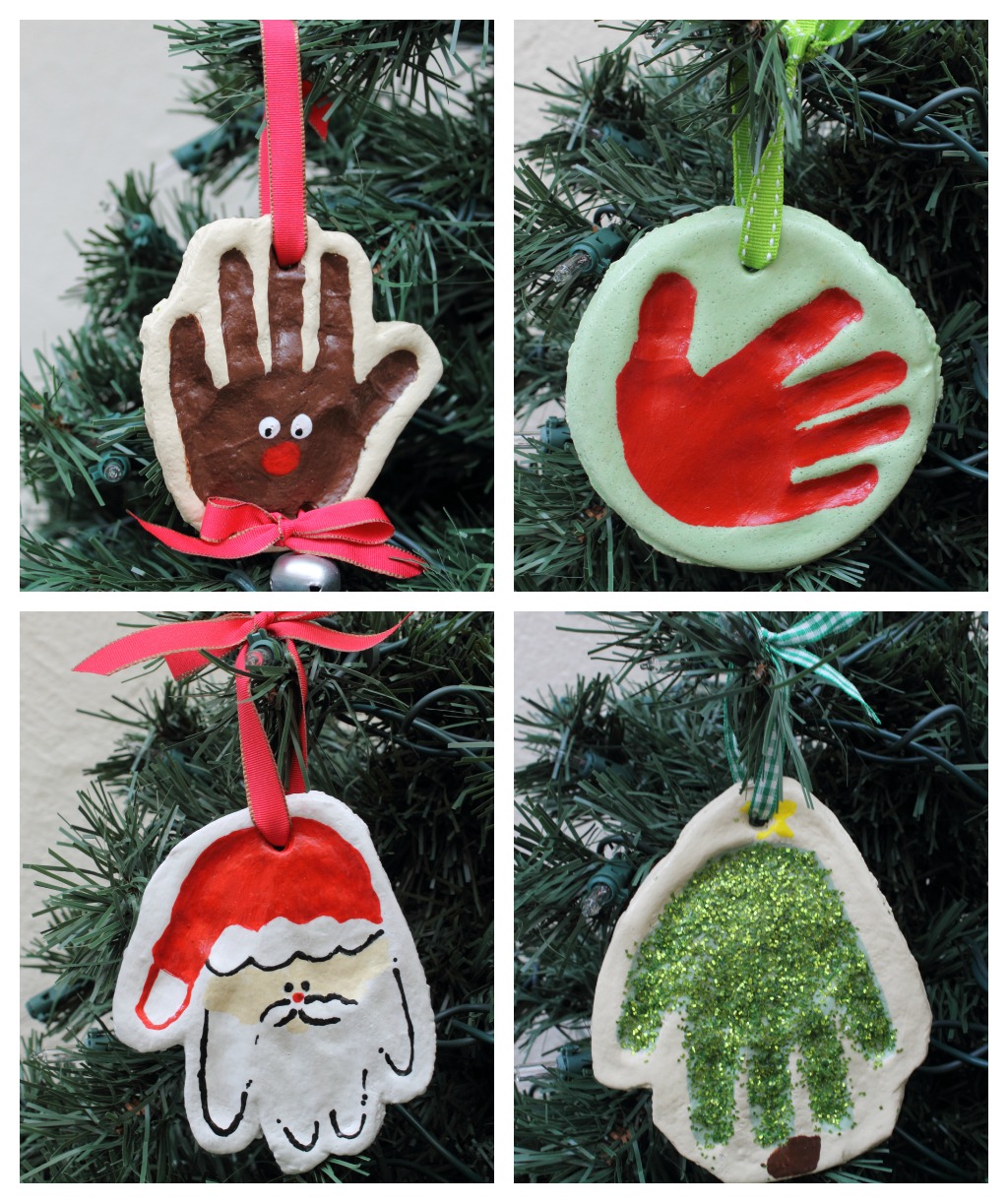 make it cozee santa reindeer tree hand print ornaments make it cozee santa reindeer tree hand print ornaments