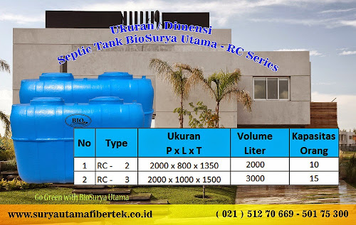 ukuran septic tank rc series