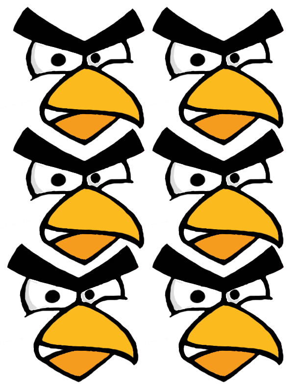 It is a photo of Zany Angry Bird Cut Outs It is a picture of Zany Angry Bird Cut Outs