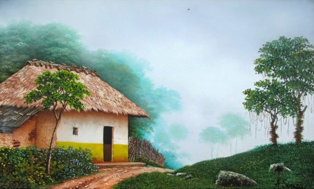 cuadros-de-paisajes-pintados-al-oleo paisajes-del-campo-colombianos-al-oleo