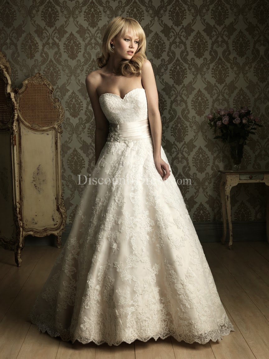 Lace Princess Sweetheart Natural Waist Floor Length Chapel Train #Wedding #Dress