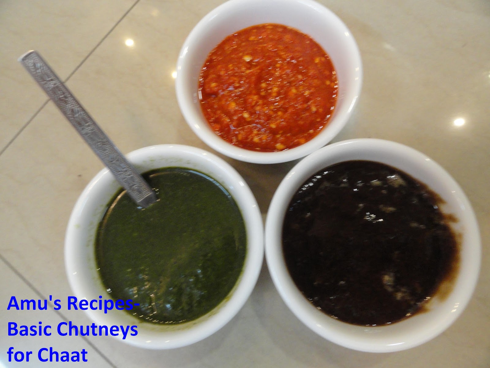 AMU'S RECIPES Basic chutneys for chaat