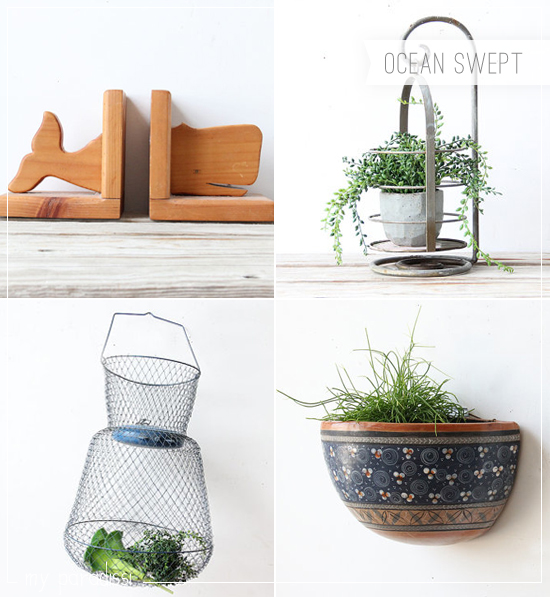 Vintage coastal findings for the home by Ocean Swept