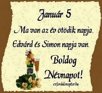 Január 5 - Simon, Edvárd névnap