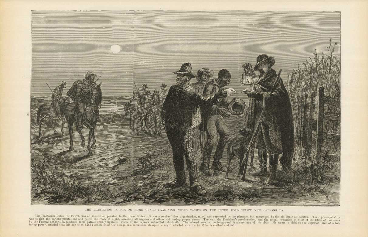 US Slave New Orleans Plantation Police