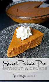 Sweet Potato Pie (without a crust!) on The Episodic Eater #recipe #Thanksgiving #dessert #healthy