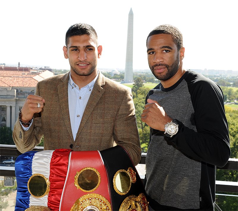 Amir Khan Boxer and Lamont Petersen