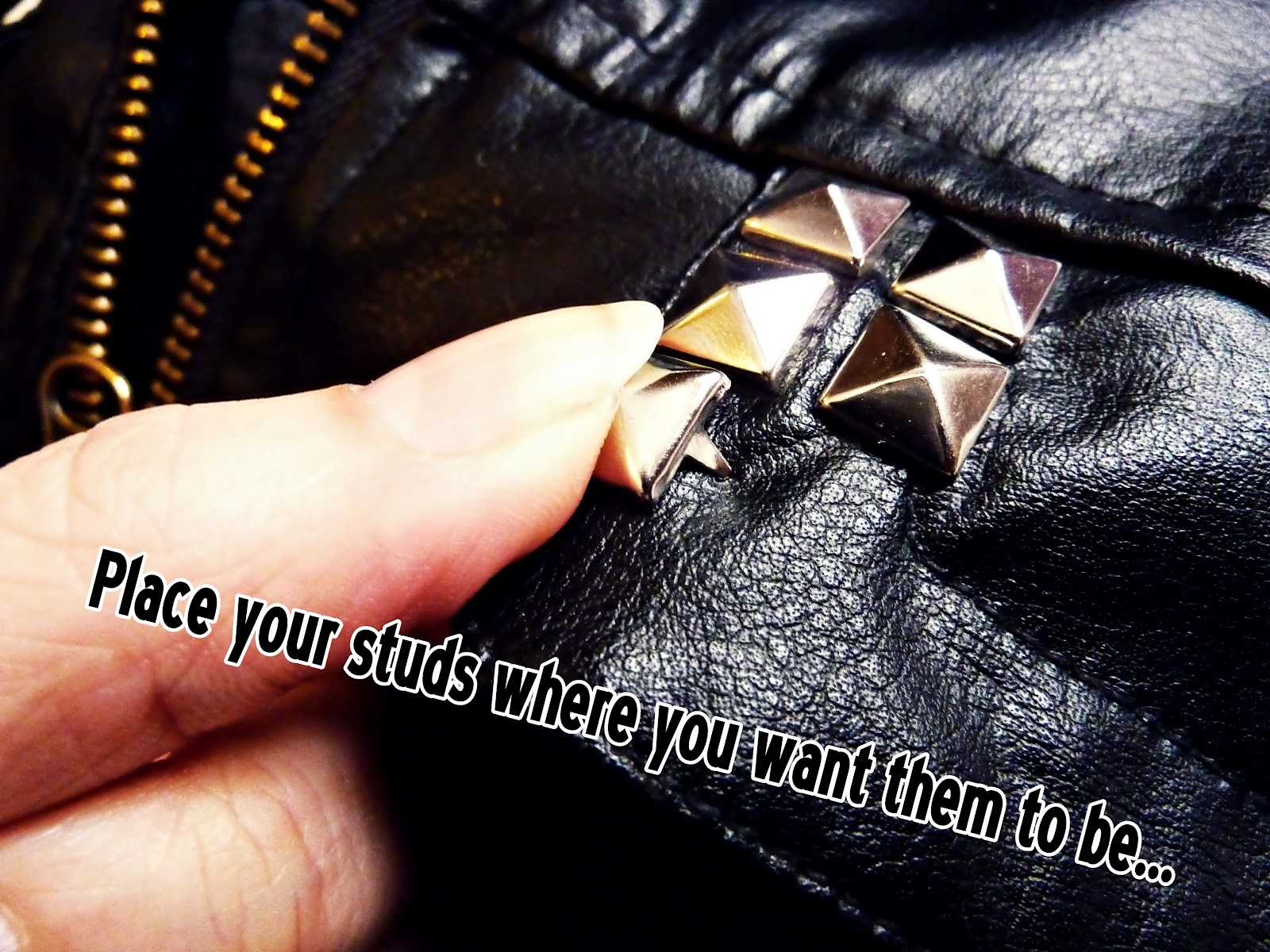 Cateaclysmic D.I.Y Fashion Tutorial How To Stud a Jacket