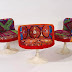 Colored Upholstered Vintage Furniture by Bokja