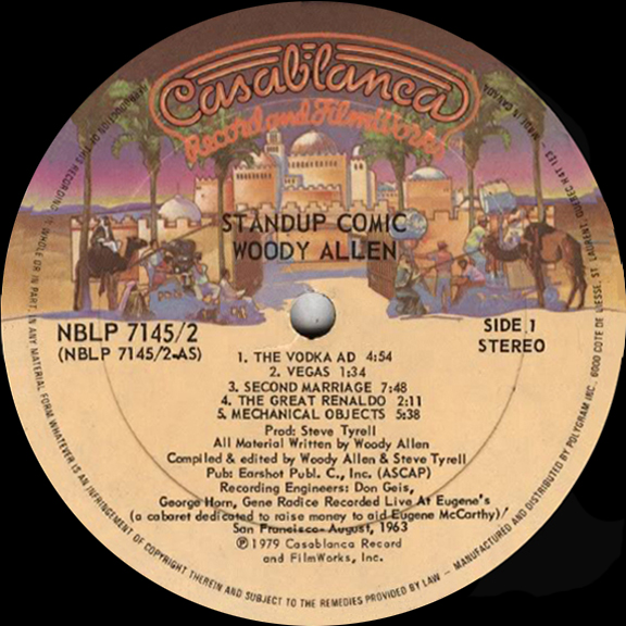 Vintage Standup Comedy Woody Allen StandUp Comic 19641968 1999