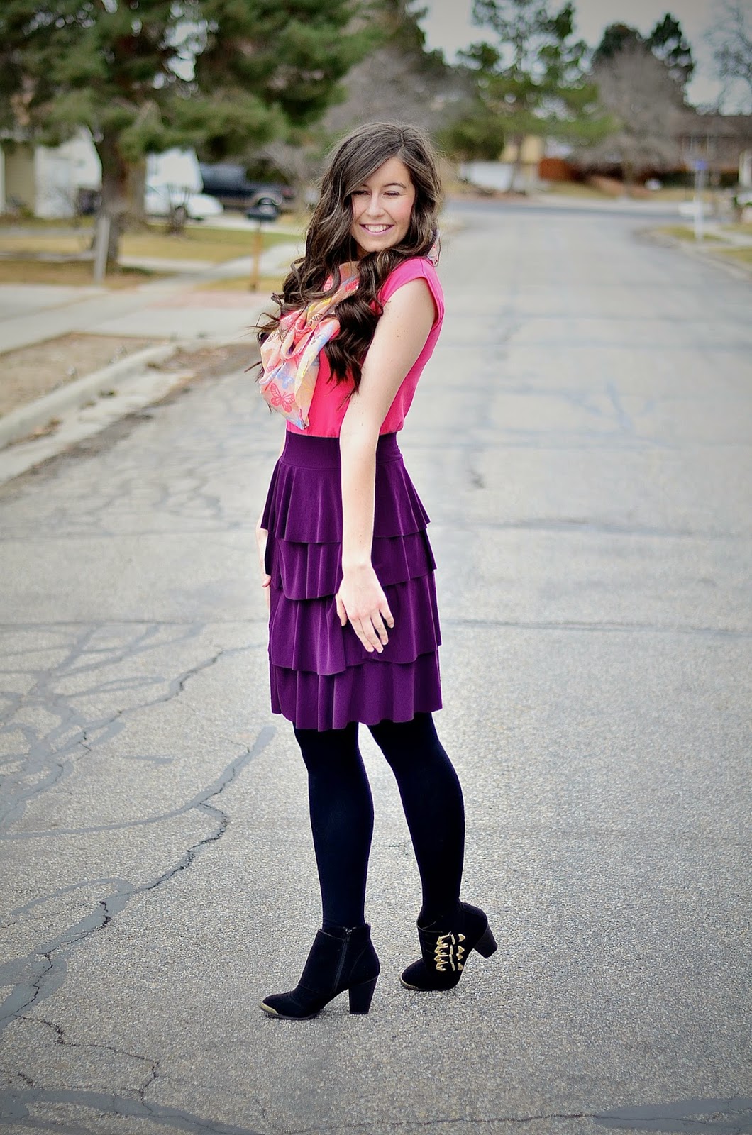 Love, Iris Review Kosher Casual Ruffle Skirt