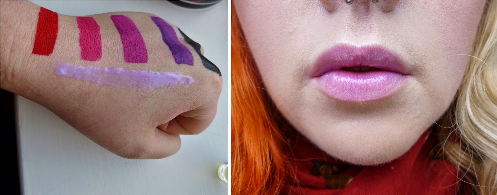 This little Piggy wore lipstick Sigma Lip switch lip gloss in Transcend