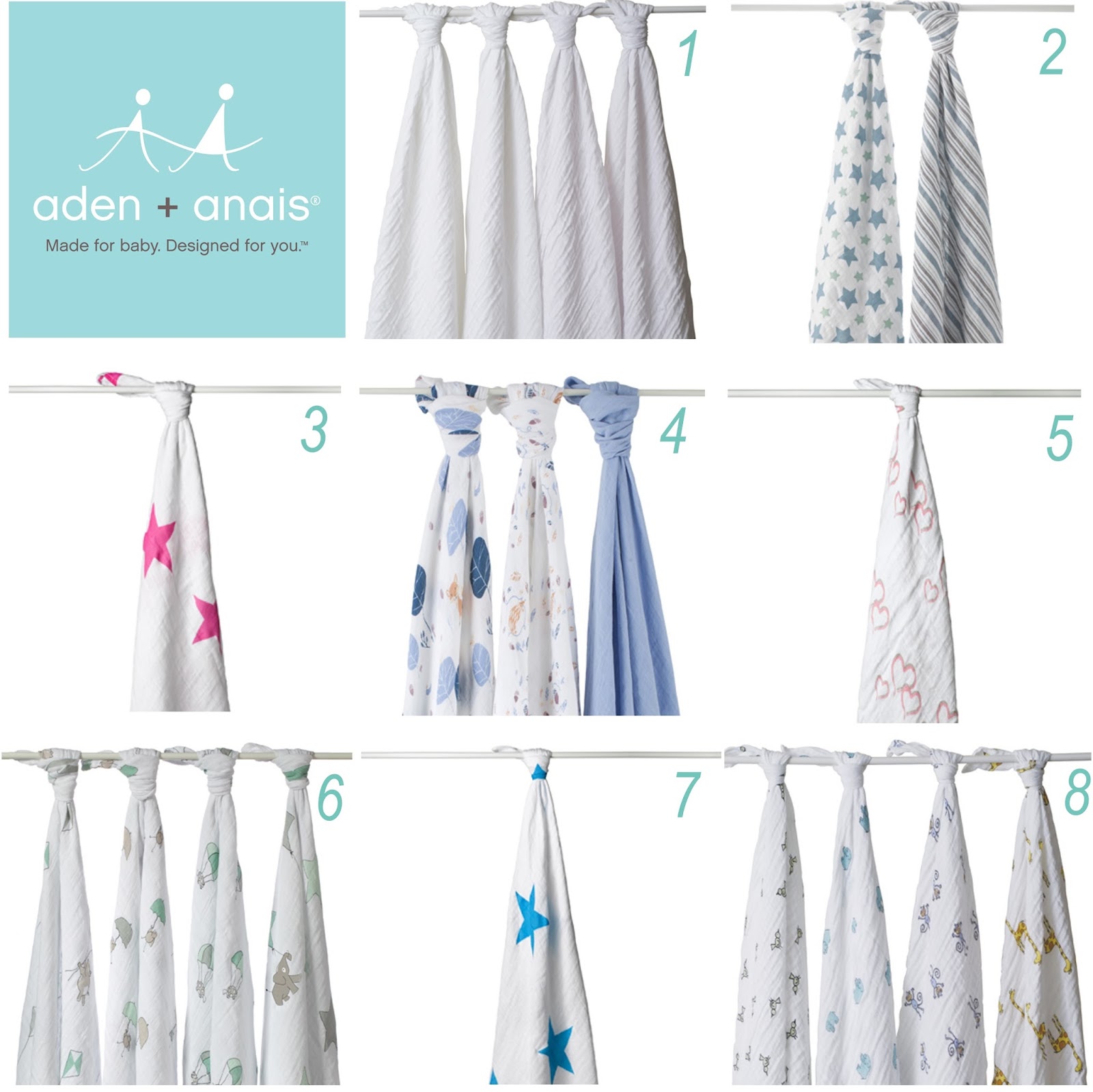 IRON & TWINE aden + anais swaddles
