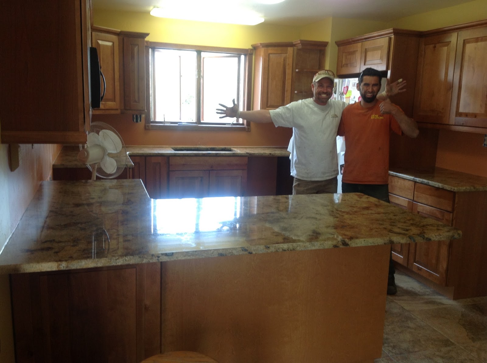 Kitchen cabinets utah Lapidus Granite with Oak Cabinets