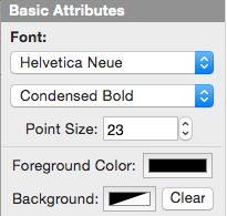 Visual Attributed String font controls.