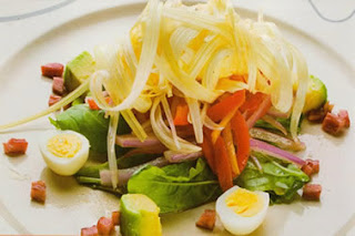 Ensalada de chonta con cecina recetas