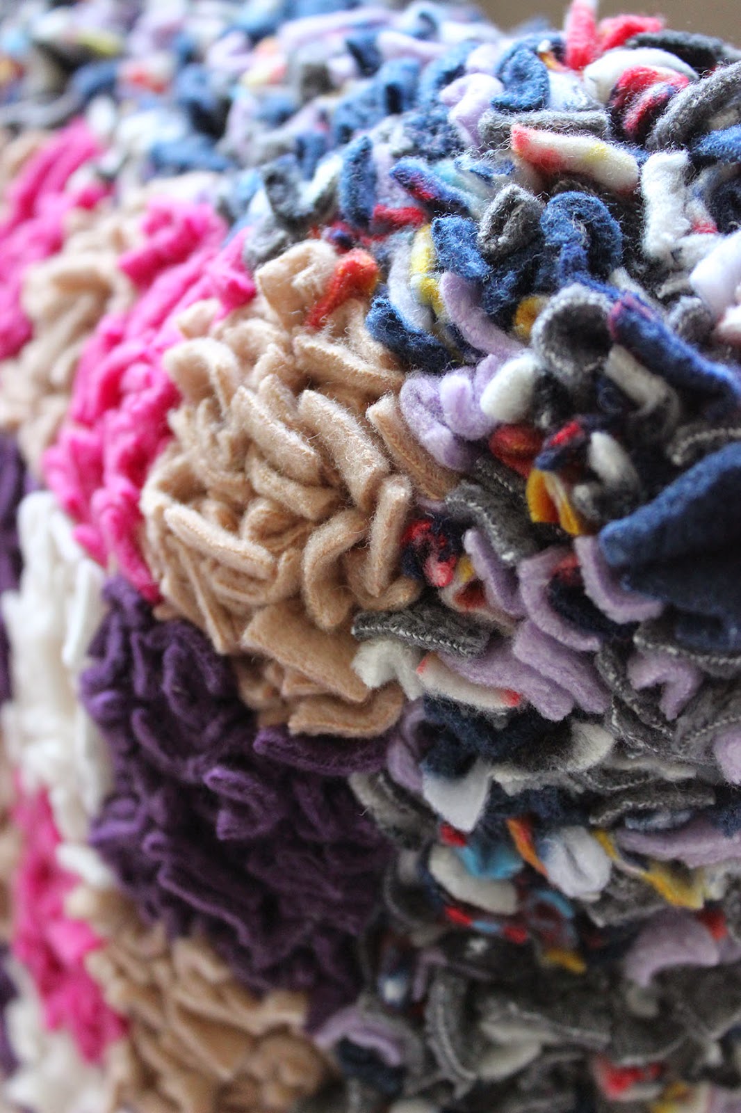'Proggy' Rag Rug Cushion