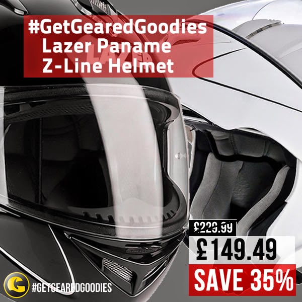 #GetGearedGoodies - Save on The Lazer Paname Motorcycle Helmet - www.GetGeared.co.uk