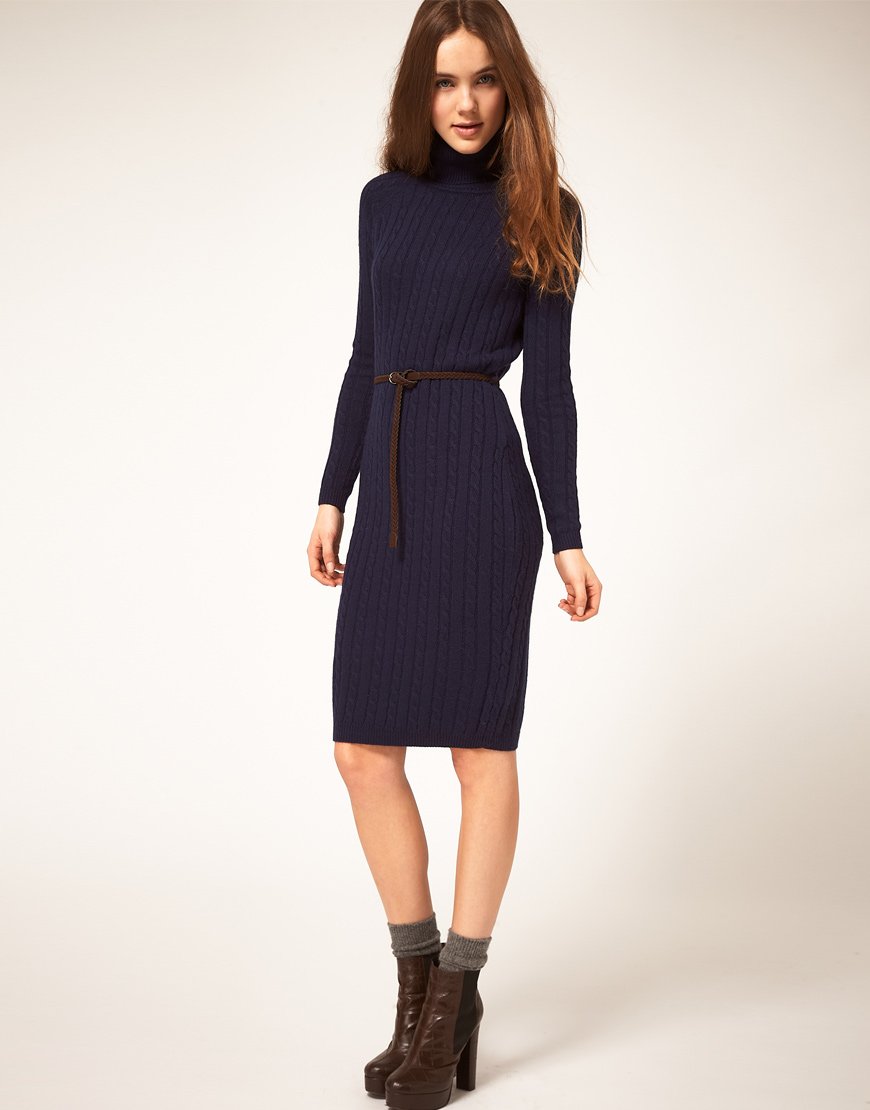river island roll neck dress