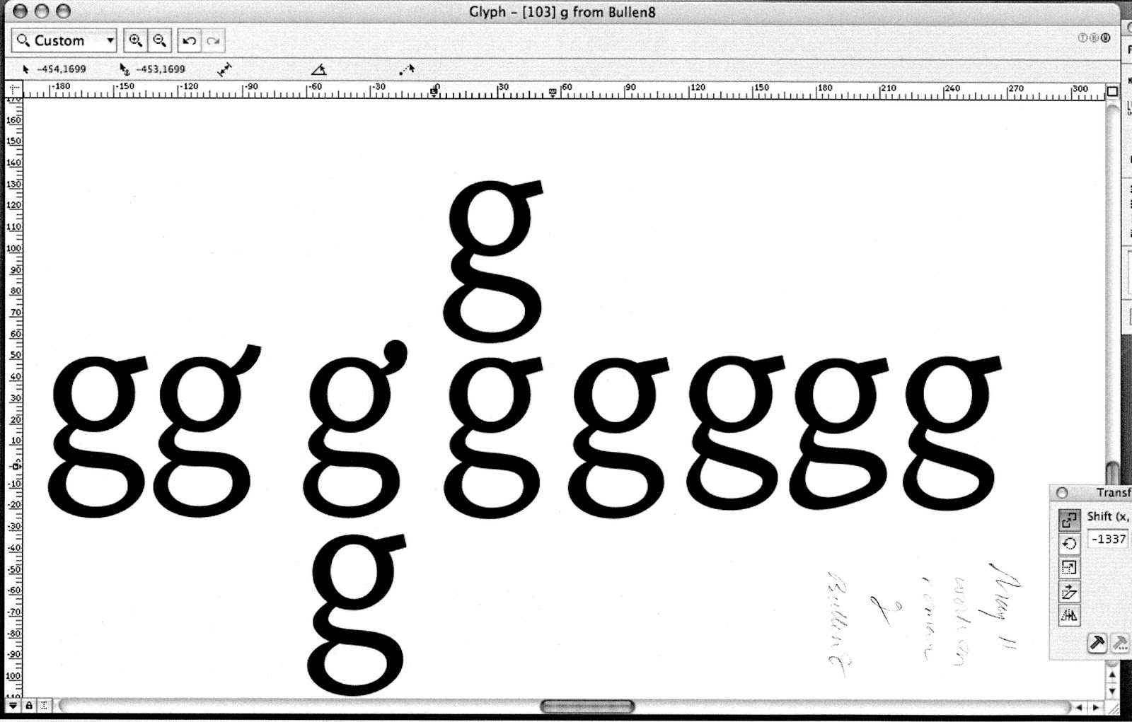 letter g different fonts