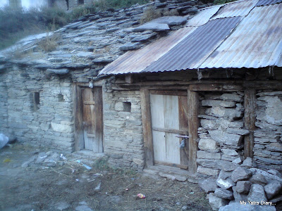 Houses of the Mana Villagers near Badrinath in the Himalayas