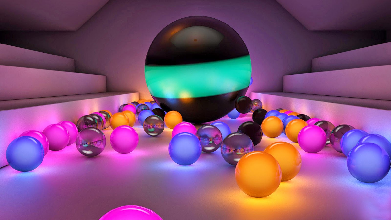 3D colorful balls hd wallpaper free 3D colorful balls hd wallpaper free