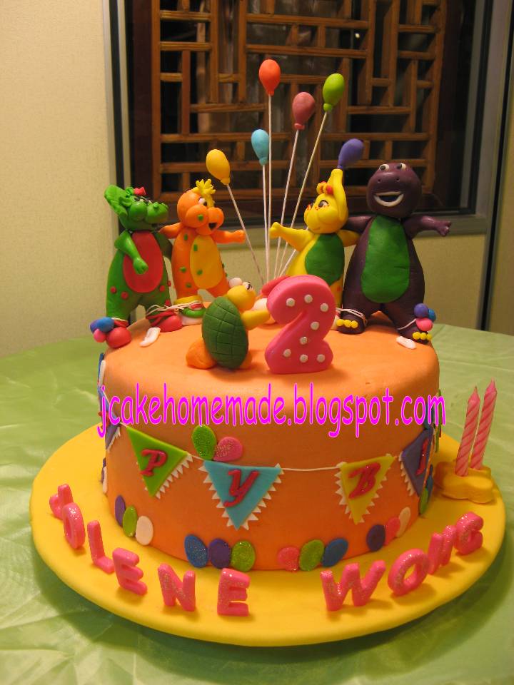 Jcakehomemade Barney and friends theme birthday cake