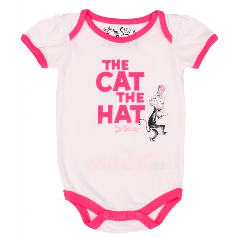 Viktor Viktoria's View Pink Cat in the Hat Onesie is Perfect for a Precious Baby Girl!