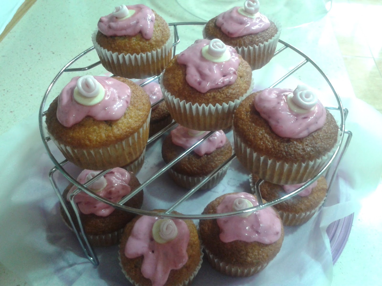 DULCINEA dulces y postres CUPCAKES DE PLATANO con cream cheese