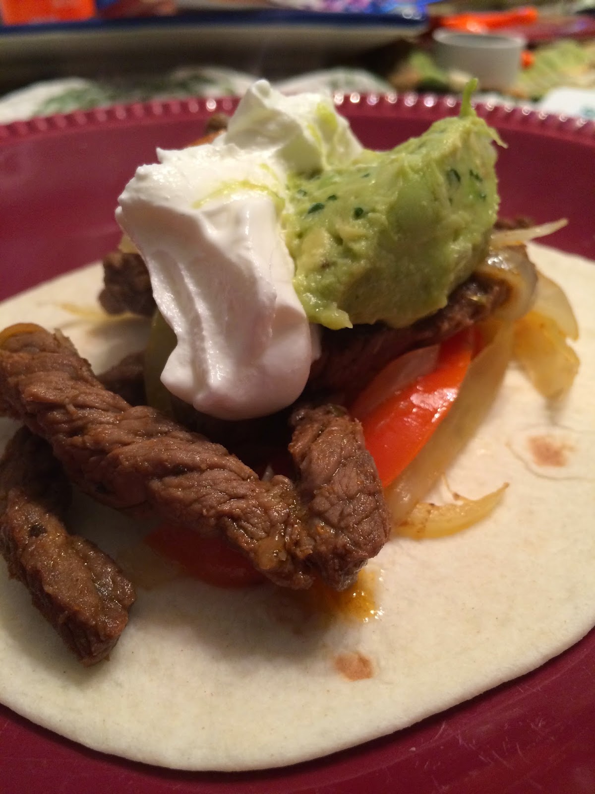 Jenny Mac's Lip Smack Easy Flank Steak Fajitas