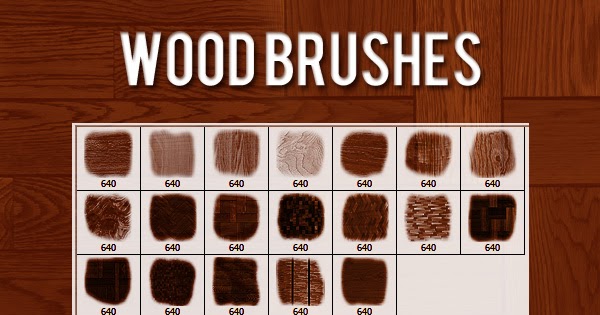 Pinceles de textura de madera para Photoshop | Cute e Girly