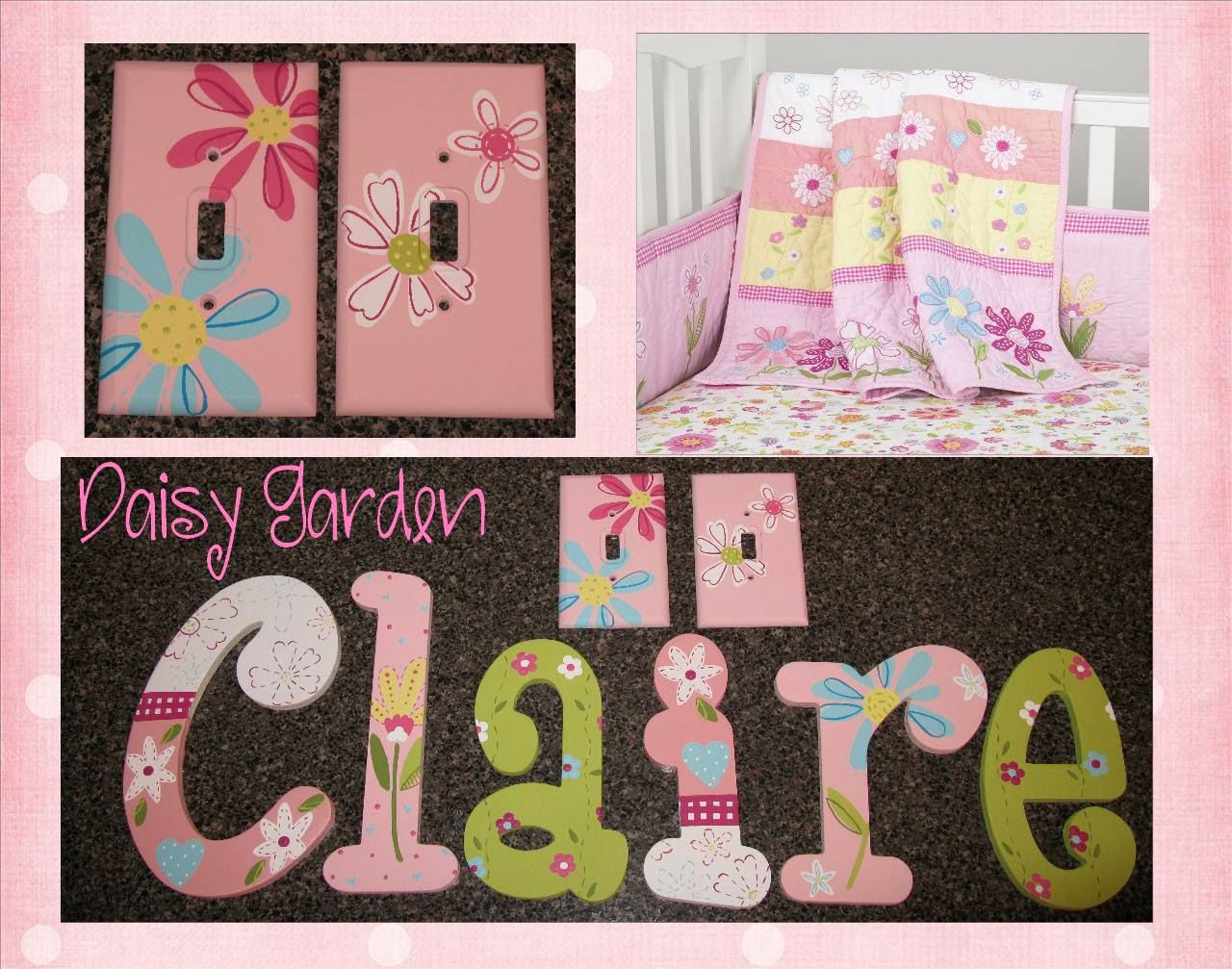 The Funky Letter Boutique Popular Pottery Barn Kids Girls Bedding Girls Wall Letters Pottery Barn Kids Pink Daisy Garden