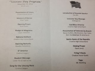 Veterans day program agenda
