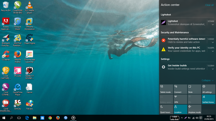 Action Center WIndows 10 Action Center WIndows 10