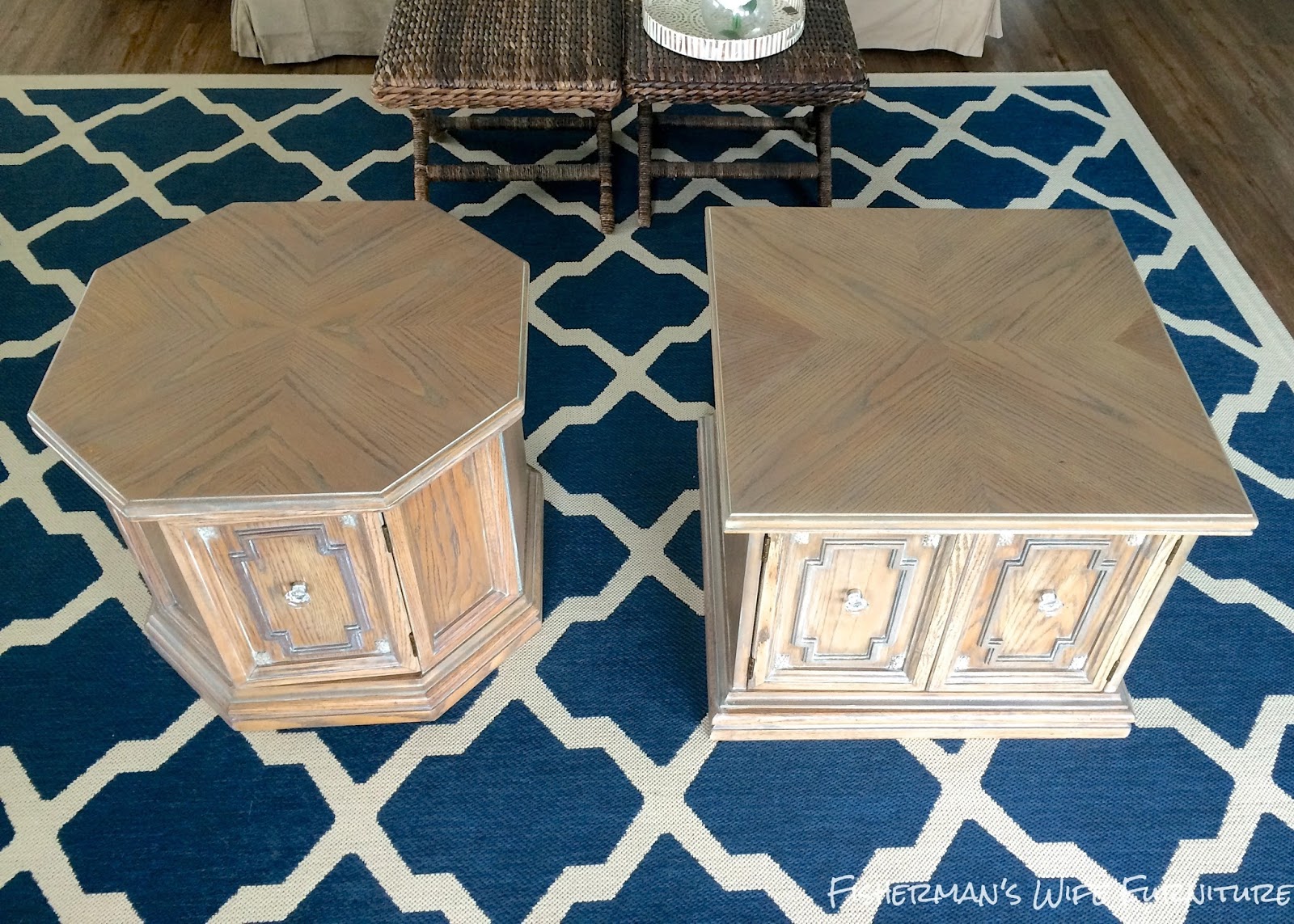 Fisherman's Wife Furniture Driftwood Finish End Tables