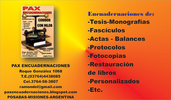 PAX ENCUADERNACIONES