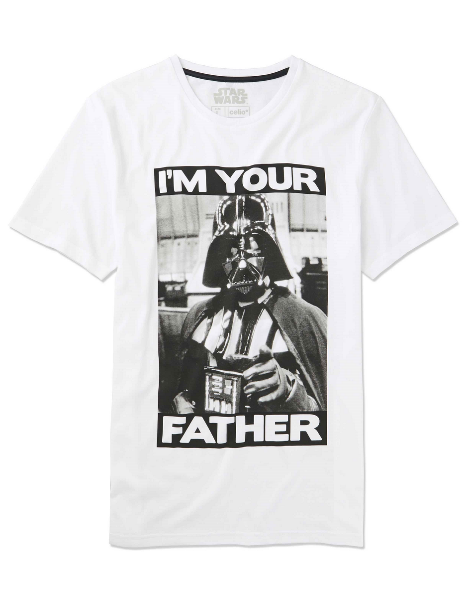 T-shirt Celio Star Wars "I'm your father" 19,99€ Celio, collection capsule celio, celio mickey, celio star wars, celio noel, celio cadeaux, du dessin aux podiums, dudessinauxpodiums, star wars characters, star wars movies, star wars darth vader, r2d2, darth vader, dark vador, black t shirt, t shirt geek, tshirt, tee shirt geek, vintage look, dress to impress, dress for less, boho, unique vintage, alloy clothing, venus clothing, la moda, spring trends, tendance, tendance de mode, blog de mode, fashion blog, blog mode, mode paris, paris mode, fashion news, moda in pelle, ross dress for less, fashion magazines, fashion blogs, mode a toi, revista de moda, vintage, vintage definition, vintage retro, top fashion, suits online, blog de moda, blog moda, ropa, asos dresses, blogs de moda, dresses, fashion tops, vetement tendance, fashion dresses