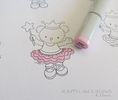 Whimsy and Stars Studio: Ballerina Teddy Coloring Tutorial